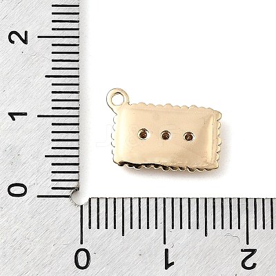 Brass Micro Pave Cubic Zirconia Charms LS-KK-P337-03E-G-1