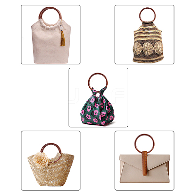 Oak Wood Bag Handles AJEW-WH0109-69-1