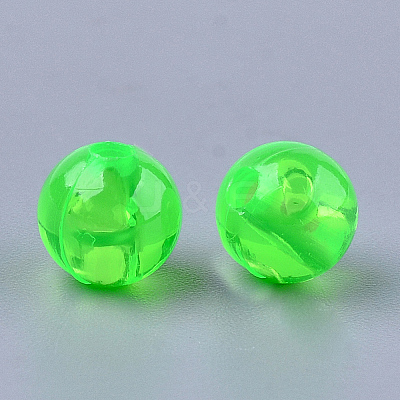 Transparent Plastic Beads X-KY-T005-6mm-636-1