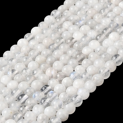 Nature Rainbow Moonstone Round Bead Strands G-M263-A-02B-1