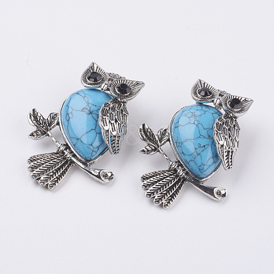 Synthetic Turquoise Pendants G-E442-01T-1
