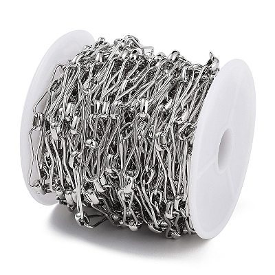 Rack Plating Brass Hour-glass Shaped Link Chains CHC-G023-01P-1