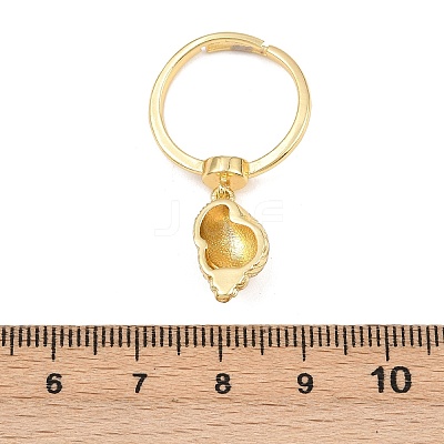 Brass Adjustable Finger Rings LS-RJEW-C145-04G-1