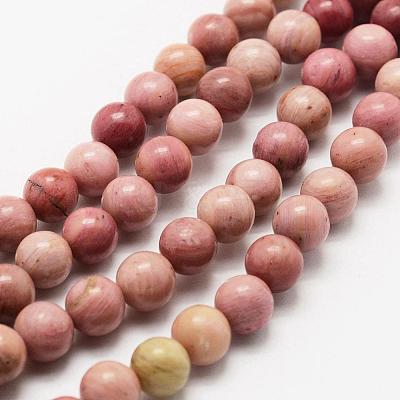 Natural Rhodonite Beads Strands G-J358-03-4mm-1