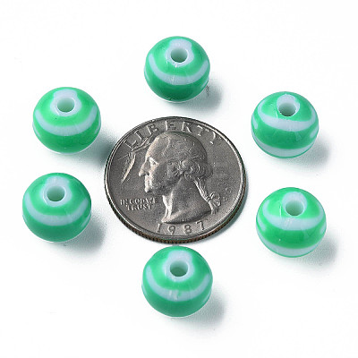 Opaque Striped Acrylic Beads LS-MACR-S373-27A-07-1