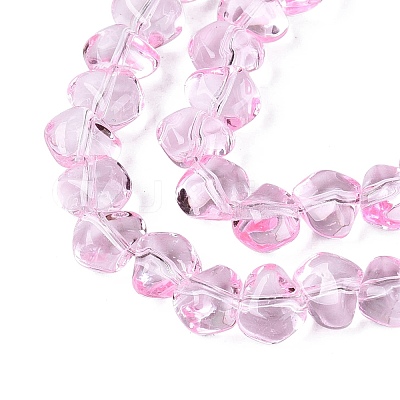 Baking Paint Transparent Glass Beads Strands GLAA-Q109-01A-02-1