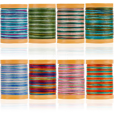 8 Rolls 8 Colors 12-Ply Polyester Thread Cord DIY-SP0003-80C-1