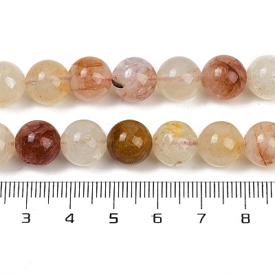 Natural Ferruginous Quartz Beads Strands G-U026-A08-10mm-1