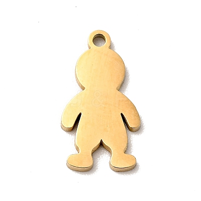 304 Stainless Steel Textured Pendants Ion Plating(IP) STAS-J040-09B-G-1