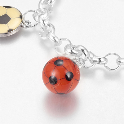 Handmade Lampwork Charm Bracelets J-JB00116-1