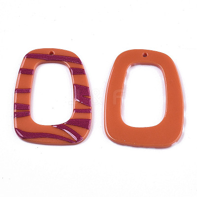 Opaque Printed Acrylic Pendants MACR-N011-005-B02-1