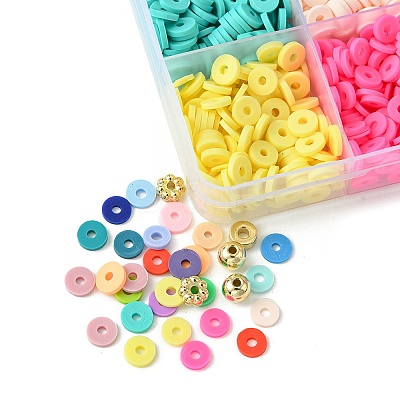 DIY Heishi Polymer Clay Beads Jewelry Making Finding Kit DIY-FS0005-94B-1