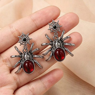 Alloy Rhinestone Stud Earrings WG15A7C-01-1