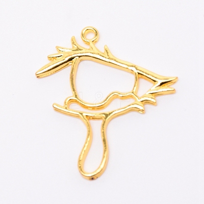 Zinc Alloy Open Back Bezel Pendants PALLOY-WH0070-86G-1