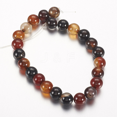 Natural Agate Beads Strands X-G-G515-10mm-04-1
