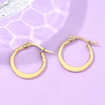304 Stainless Steel Hoop Earrings EJEW-F105-23G-1
