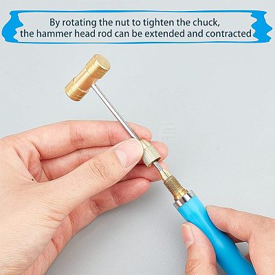 Brass Jewelry Hammers Set TOOL-WH0019-84-1