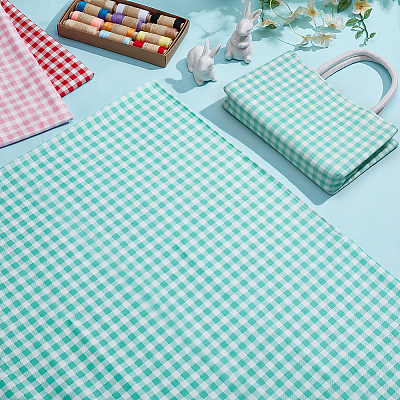 Tartan Cotton Fabric DIY-WH0816-563B-1