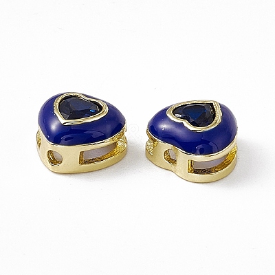 Rack Plating Brass Cubic Zirconia Beads KK-C007-16G-03-1