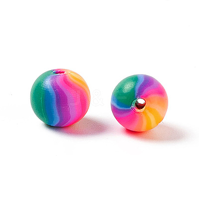 Handmade Polymer Clay Beads X-CLAY-D005-01E-1