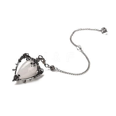 Natural Quartz Crystal Triangle Dowsing Pendulum Pendants G-G022-01AS-08-1