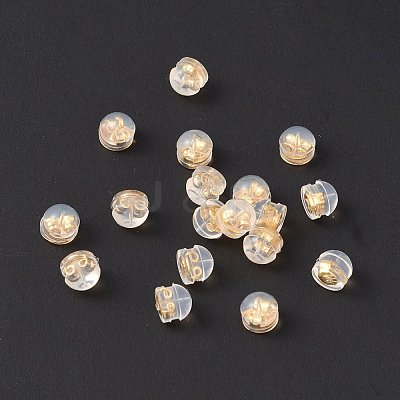 Rack Plating Brass Ear Nuts FIND-G036-04G-1