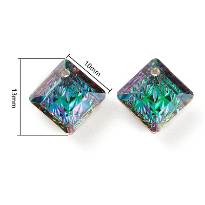 Embossed Glass Rhinestone Pendants GLAA-J101-03A-001VO-1