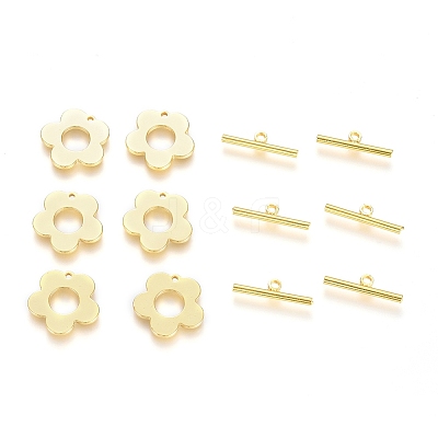 Brass Toggle Clasps X-KK-G389-27G-1