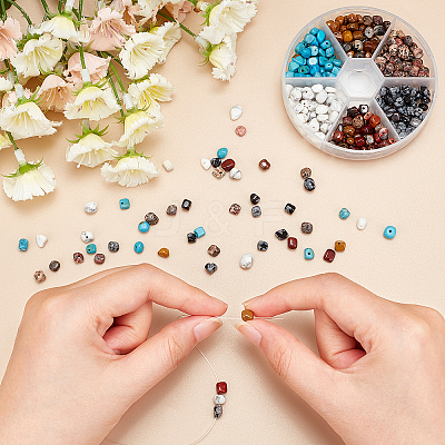 Natural & Synthetic Mixed Gemstone Beads G-AR0001-09-1