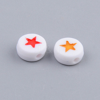 Opaque Acrylic Enamel Beads X-MACR-S273-34-1