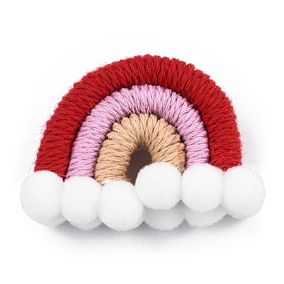 Polycotton(Polyester Cotton) Woven Rainbow Wall Hanging FIND-T035-16F-1