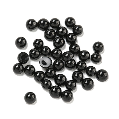 Natural Black Stone Cabochons G-Q173-01A-17-1