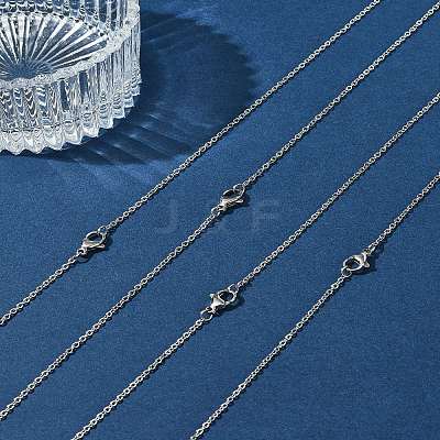 4Pcs 304 Stainless Steel Cable Chain Necklace Making STAS-FS0001-81P-1