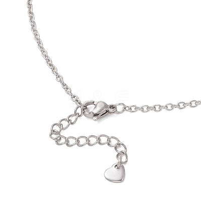 304 Stainless Steel Strawberry Link Chain Necklaces for Women NJEW-JN05804-02-1