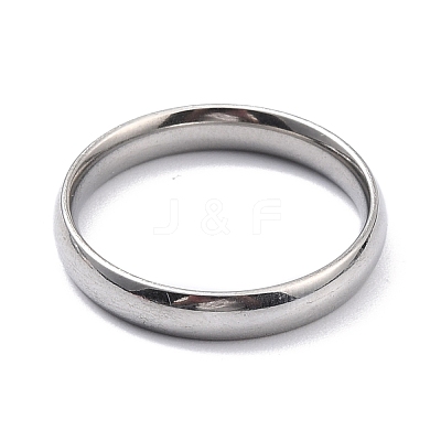 Ion Plating(IP) 304 Stainless Steel Simple Plain Band Finger Ring for Women RJEW-B036-10-1