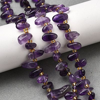 Natural Amethyst Beads Strands G-Z091-A13-1