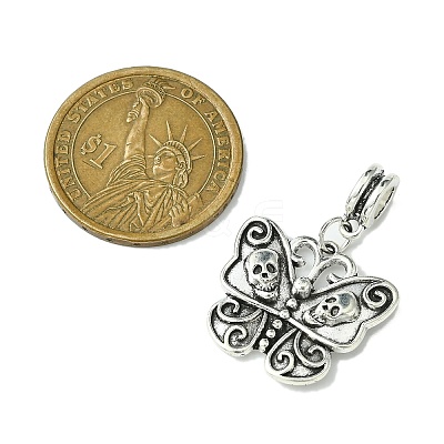 Halloween Tibetan Style Alloy European Dangle Charms PALLOY-JF00007-1