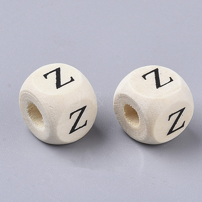Printed Natural Wood Beads WOOD-T026-001Z-1