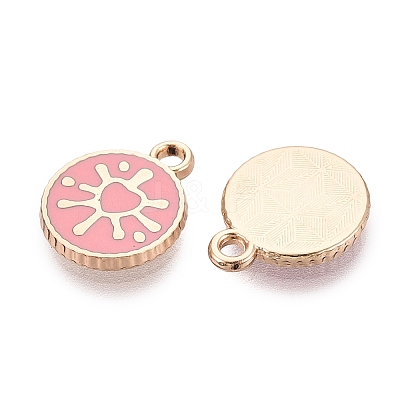 Alloy Enamel Pendants ENAM-Q002-02G-04-1
