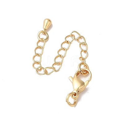 Rack Plating Brass Ends with Chain and Clasps KK-F873-01LG-01-1