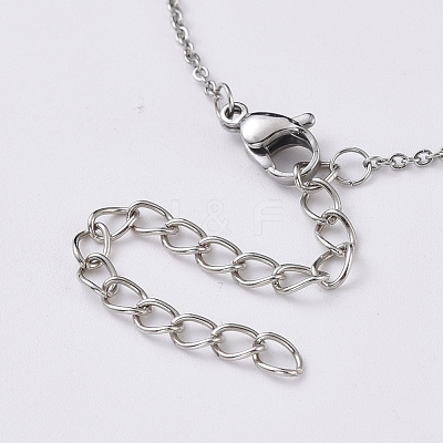 Cubic Zirconia Charms Necklaces NJEW-JN02686-1
