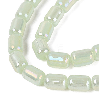 Electroplate Imitation Jade Glass Beads Strands EGLA-Q132-03A-B03-1