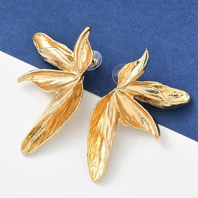 Alloy Stud Earrings LS-EJEW-D300-02G-05-1
