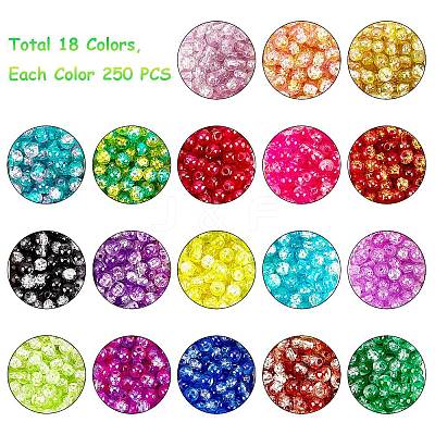 DIY Baking Paint Crackle Glass Beads Stretch Bracelet Making Kits DIY-PH0004-54C-1