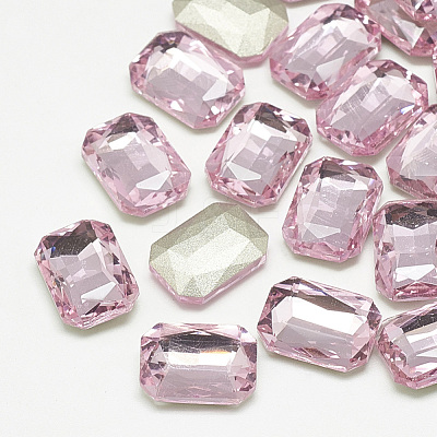 Pointed Back Glass Rhinestone Cabochons RGLA-T079-13x18mm-10-1