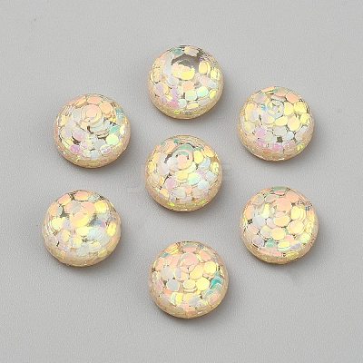 Transparent Resin Cabochons RESI-WH0038-47E-1