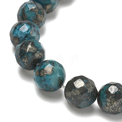 Natural Pyrite Beads Strands G-K181-K02-1