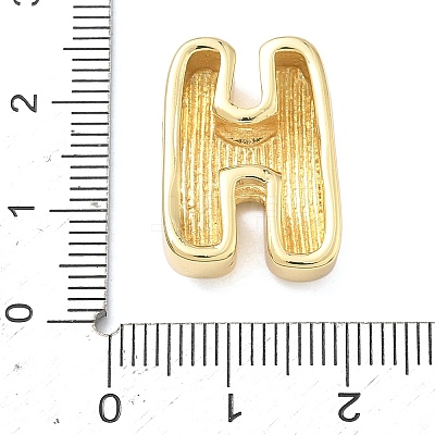 Brass Initial Beads KK-B167-27G-01H-1