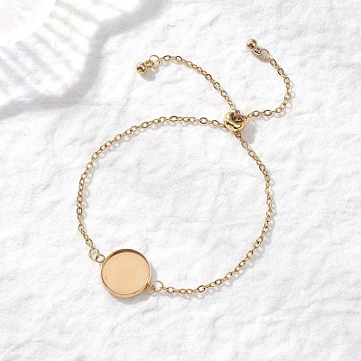 304 Stainless Steel Cable Chain Slider Bracelet Making BJEW-JB12810-03-1