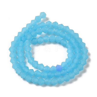 Imitation Jade Frosted Glass Bead Strands EGLA-A039-J4mm-MD03-1